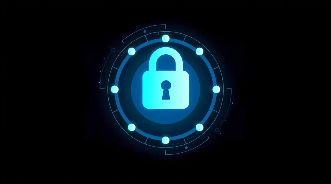 A secure lock icon symbolizing data protection and privacy